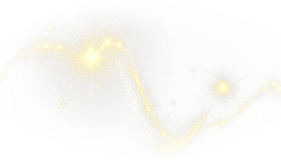 A golden light trail sparkles in a wavelike abstract PNG overlay, enchanting viewers with its luminous glow