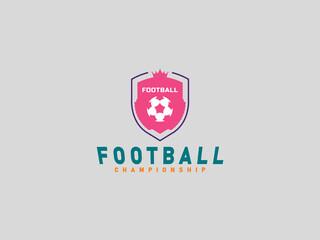  Football logo design vector template 
