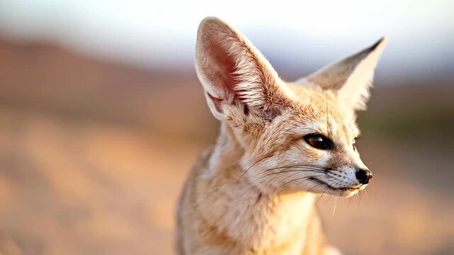 Fennec Fox Portrait - A Desert Dwellers Close-Up in Natural Light.
