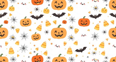 Flat Design Halloween Elements Wrapping Paper