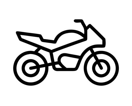 Motorcycle icon representing transportation and speed