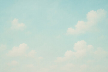 Soft Blue Sky with Gentle White Clouds