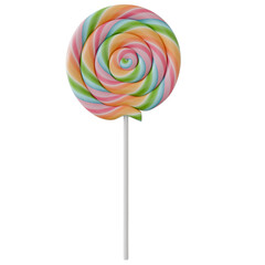 colorful lollipop isolated on white