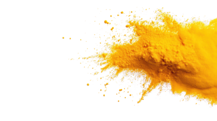 Turmeric Powder on Transparent Background