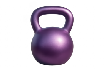 Purple kettlebell weight for gym fitness workout training