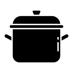 A solid design icon of pressure cooker 