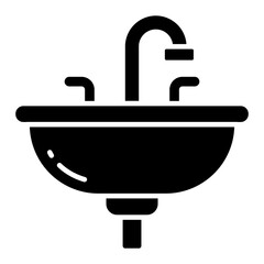 Modern design icon of sink