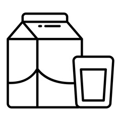 A unique design icon of milk pack 