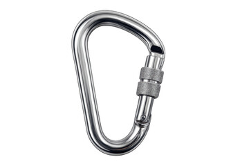 Metal screwgate carabiner hook for climbing safety equipment