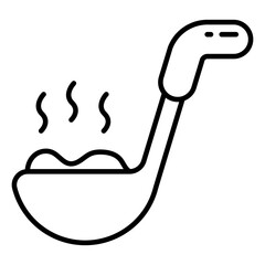 A beautiful design icon of soup spoon, ladle