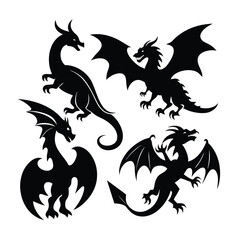 Classic Dragon Vector Silhouette Collection