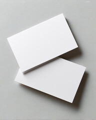 Two White Blank Business Cards Mockup