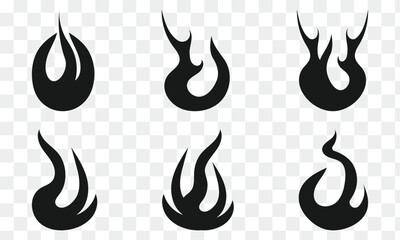 Fire flame icon. Burning symbol. Fireball sign. Energy illustration.