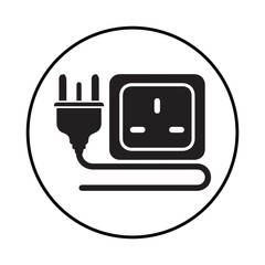power outlet silhouette icon illustration Design power outlet silhouette