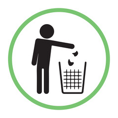 recycle bin silhouette icon illustration Design recycle bin silhouette