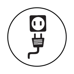 power outlet silhouette icon illustration Design power outlet silhouette
