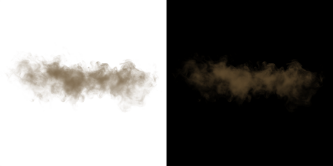 A Realistic Brown Dust and Smoke Overlay featuring a Transparent PNG Effect for creative design projects