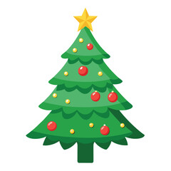 christmas tree isolated on white