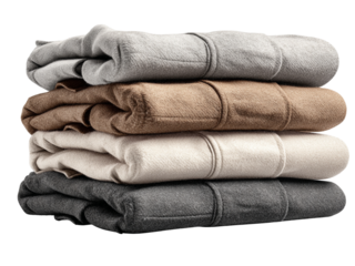 Luxurious cashmere sweaters stacked neatly, offering warmth and style, a symbol of comfort and timeless elegance, ideal for fashion and lifestyle content, premium clothing