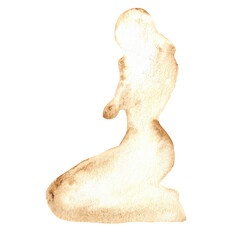 Watercolor Christian illustration.Watercolor hand-drawn illustration.