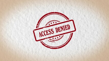 ACCESS DENIED stamp style word