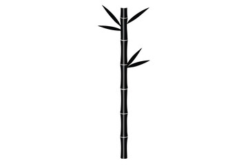 bamboo stalk vector line art flower silhouette