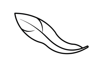 banana leaf vector line art flower silhouette