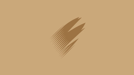 Abstract modern brush stroke element on tan background for creative design projects or stylish presentations with a contemporary minimalist aesthetic