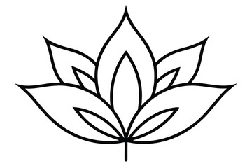 botanical motif vector line art flower silhouette