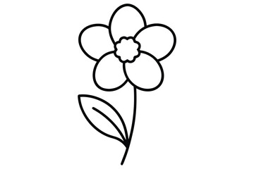 buttercup flower vector line art flower silhouette