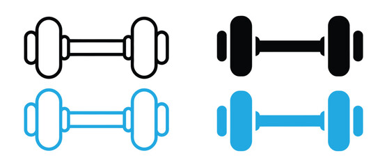 Cartoon dumbbell for fitness and health illustration style