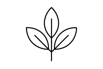 eco plant vector line art flower silhouette