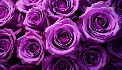 Close-up purple roses