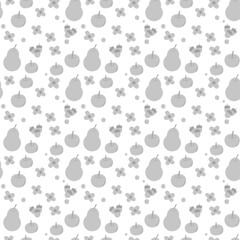 Nordic Fruit Seamless Pattern (Gray Tone)