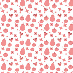 Nordic Fruit Seamless Pattern (Pink Tone)