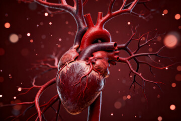 Human heart and blood vessels