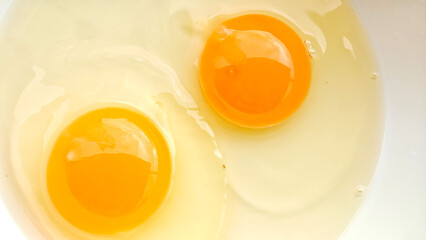 Fresh eggs on a plate