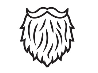 Fototapeta premium Elegant beard line art icon with sleek design