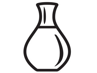 Modern bowling ball symbol in elegant line art