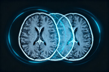 Brain scan showing brain structure