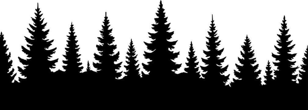 Pine Forest Adobe Illustrator AI Source File – Fully Editable & Convertible (EPS, SVG, PNG, JPEG, DXF, PDF)