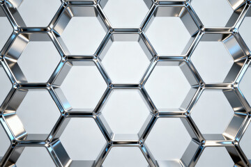 Metallic Hexagonal Grid Pattern