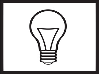 Obraz premium Light bulb icon illustration in elegant minimalist line art