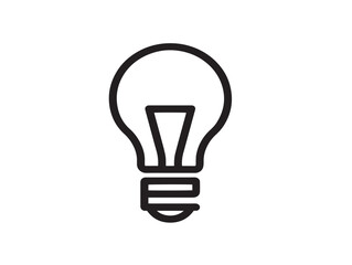 Obraz premium Bright idea bulb symbol in clean modern vector style