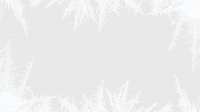 Transparent PNG snowflake border with icy crystal decoration, frosty winter texture, shining white flakes, isolated background for holiday and Christmas card design, cold seasonal festive frame.