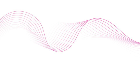 Fototapeta premium Pink abstract wave line background with smooth flowing curves, minimal modern style. Perfect for technology, website banner, poster, cover design, elegant and futuristic look.