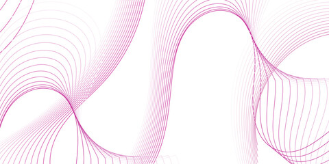 Abstract pink wave line background with smooth flowing curves on white backdrop. Elegant minimal design for technology, modern banner, website, poster, and futuristic creative projects.
