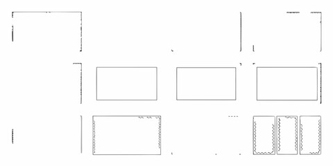 Collection of decorative borders and frames with various patterns and styles for graphic design