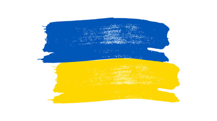 Obraz premium Ukrainian national flag in grunge style