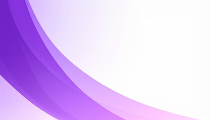 パワーポイントや提案資料の背景に使える　白背景に流れる柔らかな紫色の曲線が美しい抽象的な背景デザイン